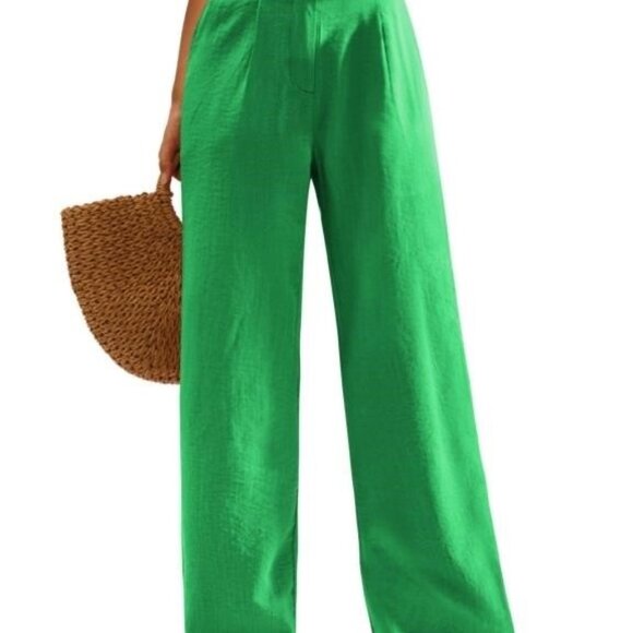 Airmenty Wide Leg Pants, High Waisted - Picture 2 of 3